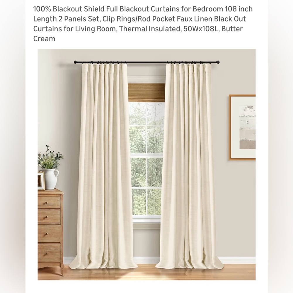 100% Blackout Shield Full Blackout Curtains for Bedroom